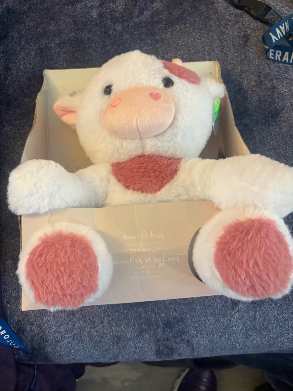 Plush White & Pink Lamb Heat Hug Toy